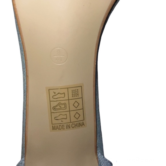 PrettyLittleThing Denim Open toe heels size 41 - Picture 5 of 5